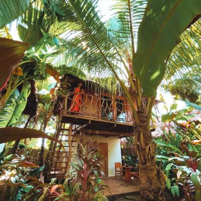 women standing at a tree house in philippines